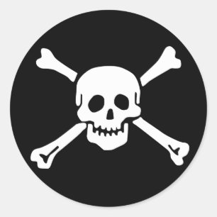 Autocollant de casquette de portée, jolly roger -