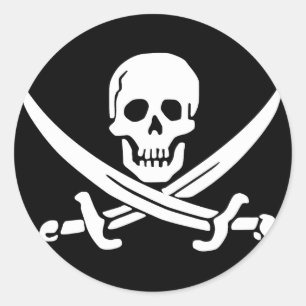 Autocollant de casquette de portée, jolly roger -