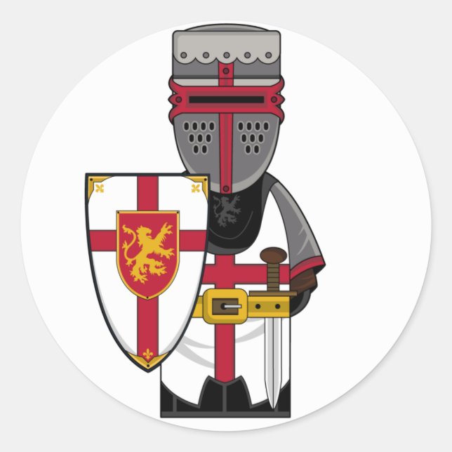 Autocollant de cavalier médiéval (Devant)