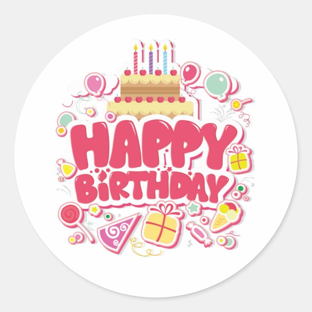 Autocollant de célébration d'anniversaire ⭐ (Devant)
