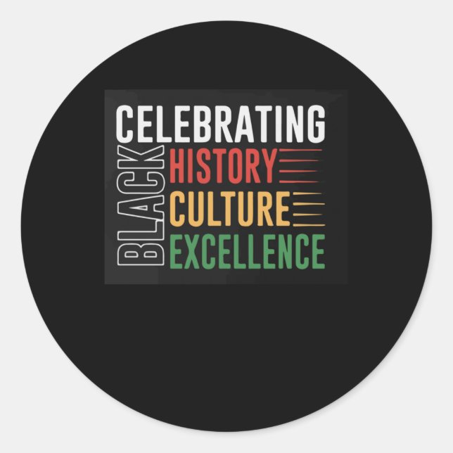 Autocollant de célébration noir (Devant)