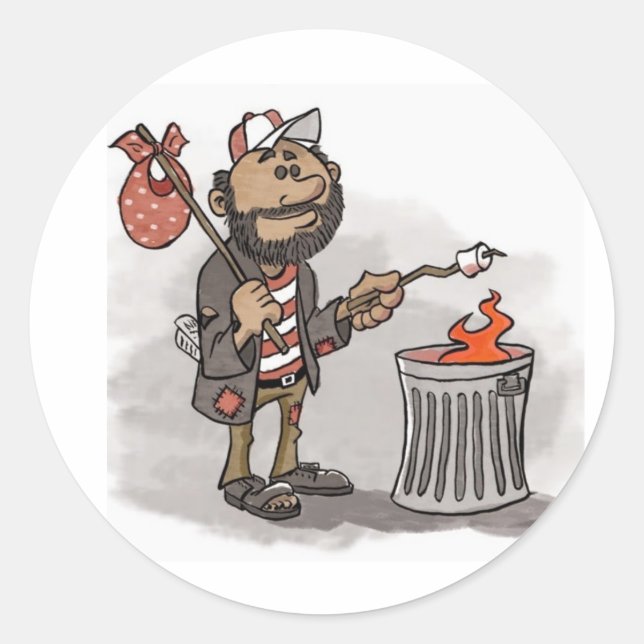 autocollant de central de clochard (Devant)