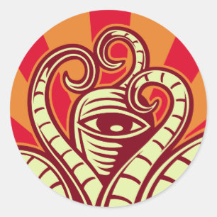 Autocollant de CERCLE de CEHPALOPOD