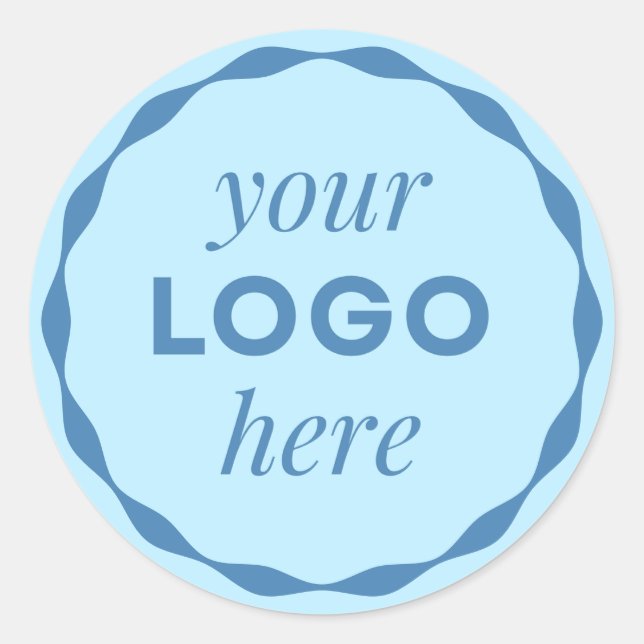 Autocollant de cercle festonné de logo d'entrepris (Devant)