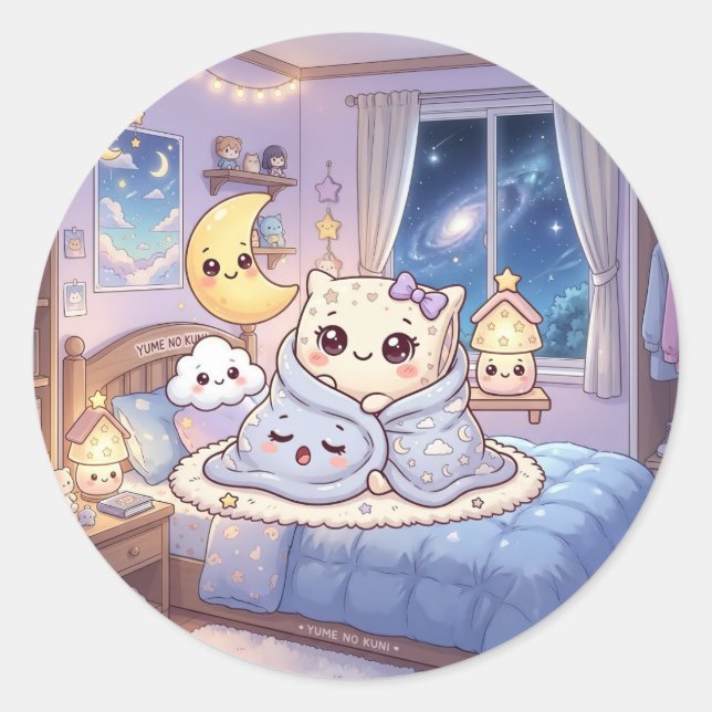 Autocollant de chambre à coucher mignon (Devant)