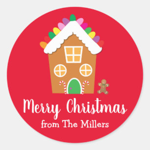 Autocollant de Chambre de pain d'épice de Noël