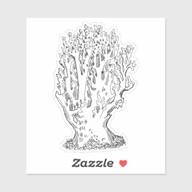 Autocollant de champignon Clavaire Jaune (Feuille)