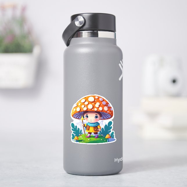 Autocollant de champignon mignon (HydroFlask)