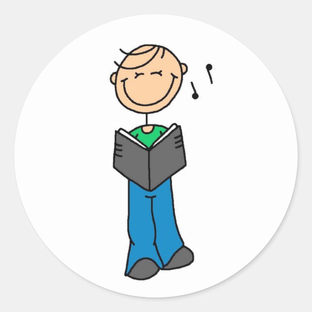 Autocollant de chant de garçon (Devant)