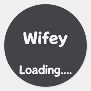 Autocollant de chargement de Wifey minimaliste