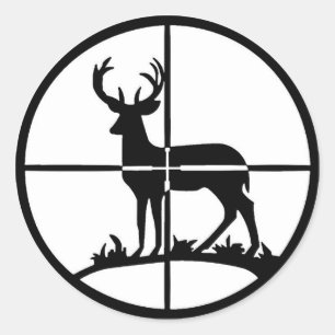 Autocollant de chasseur de cerfs communs