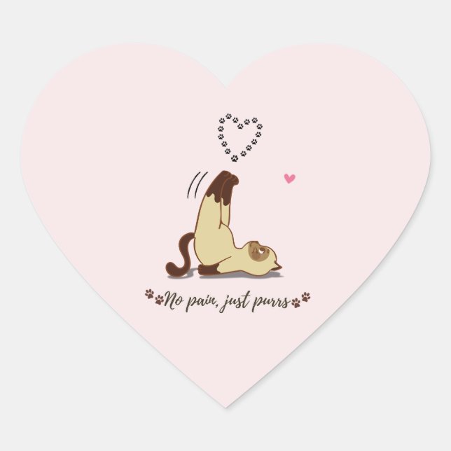Autocollant de chat adorable qui s'étire pour les  (Devant)