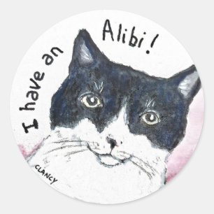 Autocollant de chat Alibi