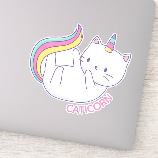 Autocollant de chat licorne mignon Caticorn (Détail)