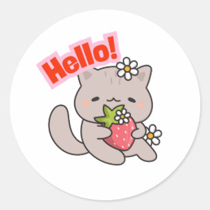 Autocollant de chat mignon