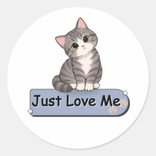 Autocollant de chat mignon personnalisé
