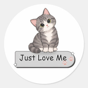Autocollant de chat mignon personnalisé