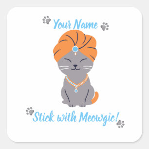 Autocollant de chat mignon personnalisé - Collez a
