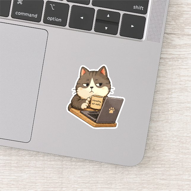 Autocollant de chat pas vraiment intéressant (Détail)