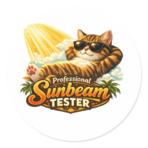 Autocollant de chat testeur de rayon de soleil pro
