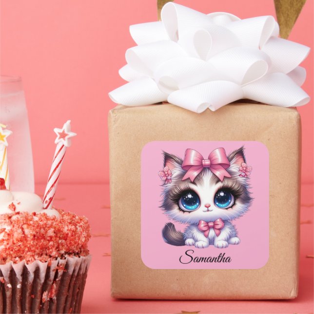 Autocollant de chaton mignon (Fête)