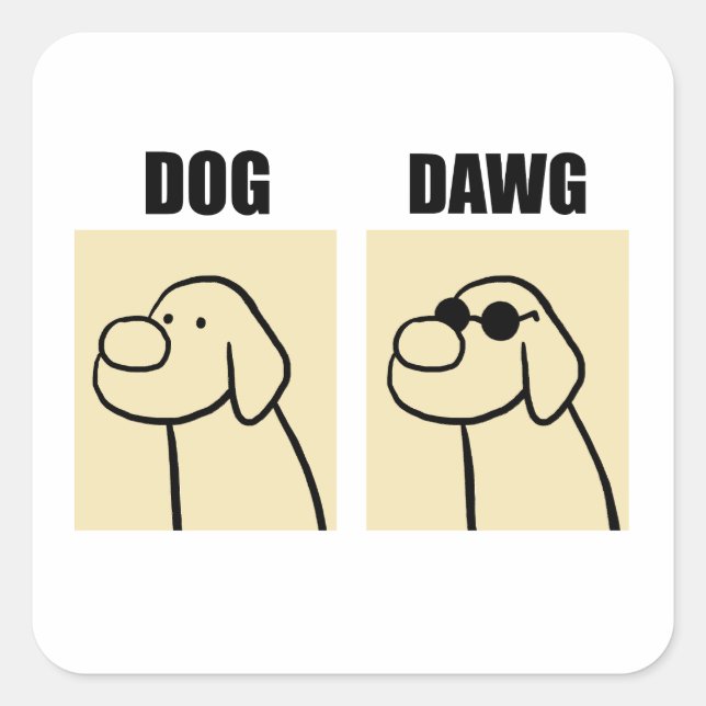 Autocollant de chatte de chien de chien et de chie (Devant)