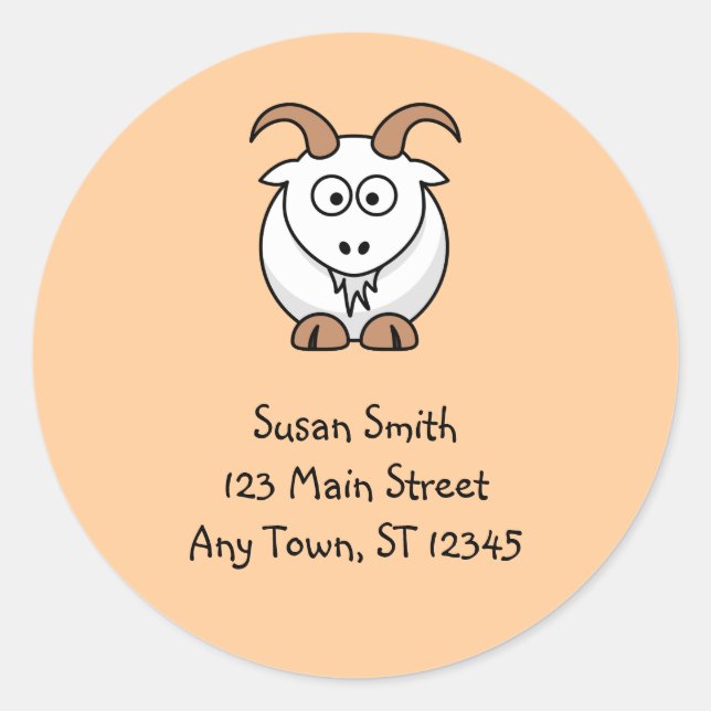 Autocollant de chèvre mignonne (Devant)