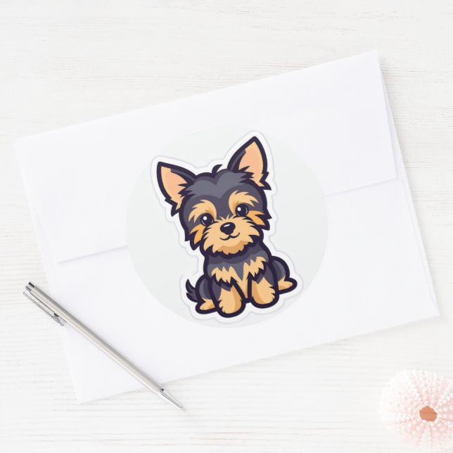 Autocollant de chien adorable (Enveloppe)