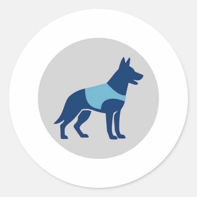 Autocollant de chien de l'unité canine de police (Devant)