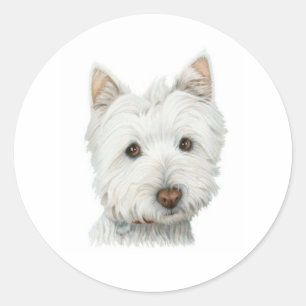 Autocollant de chien mignon Westie