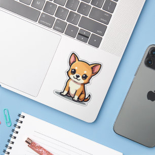 Autocollant de chiot Chihuahua mignon – Grands yeu
