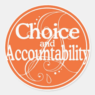 Autocollant de choix et de responsabilité