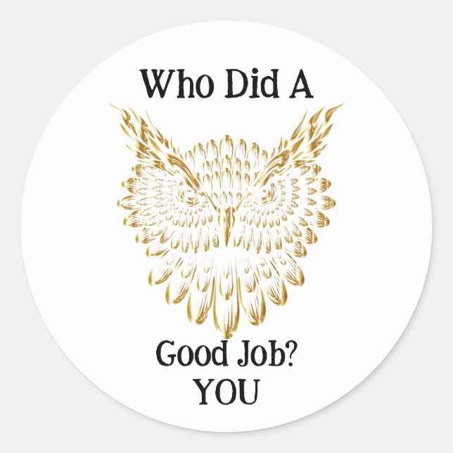 Autocollant de Chouette d'or (Devant)