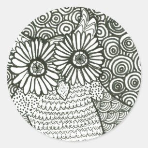 Autocollant de Chouette psychédélique