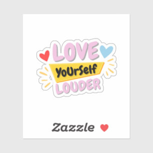 Autocollant de citation d'amour de soi