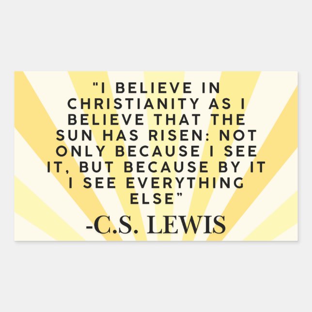 autocollant de citation de C.S. Lewis - Christiani (Devant)