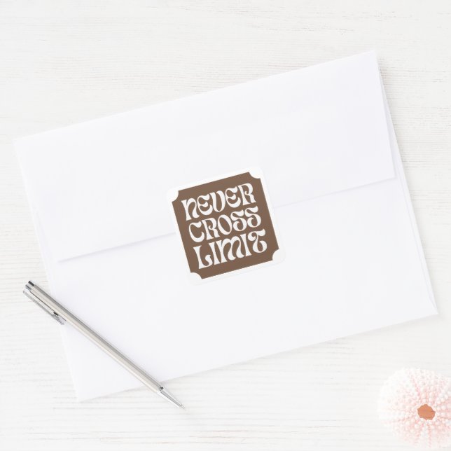 Autocollant de citation motivationnelle Ne jamais  (Enveloppe)