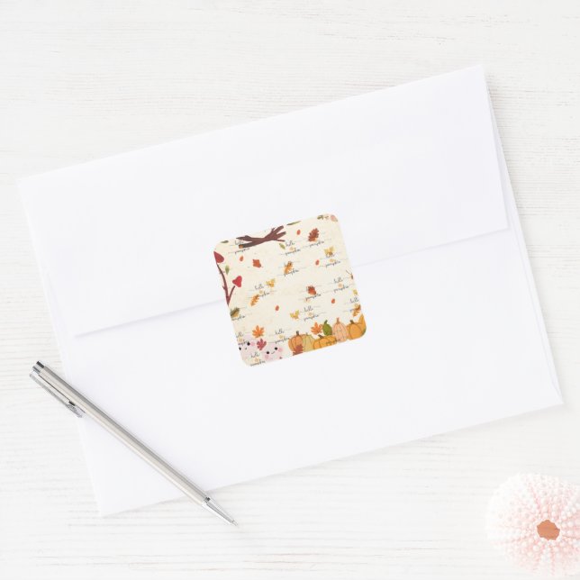 Autocollant de citrouille mignon (Enveloppe)