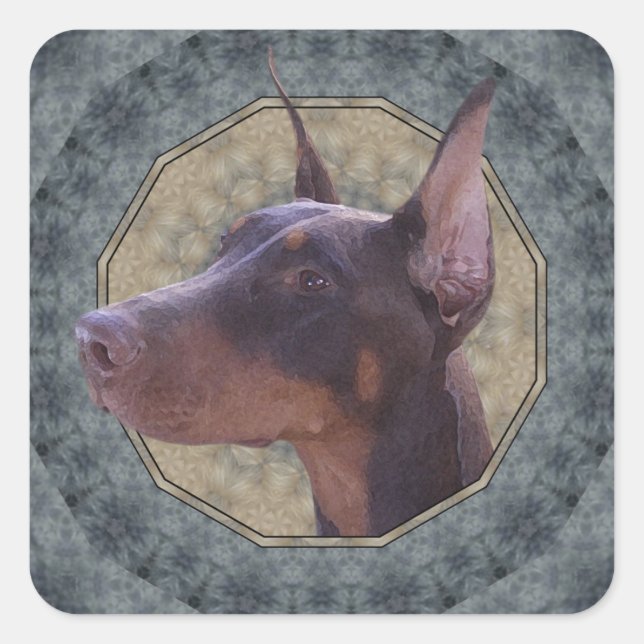 Autocollant de classique de dobermann (Devant)