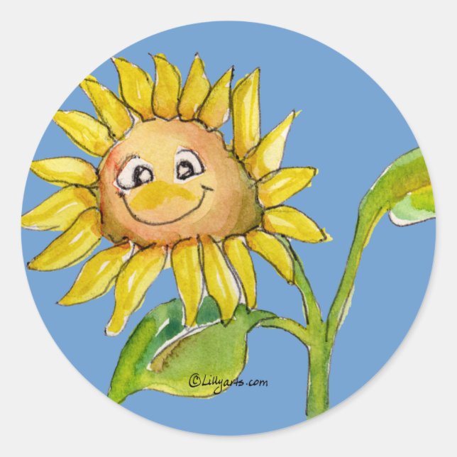 Autocollant de Clipart de tournesol 10 (Devant)
