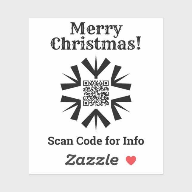 Autocollant de code QR de Noël (Feuille)
