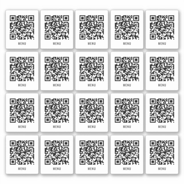 Autocollant de code QR de table de café | Scan de  (Devant)