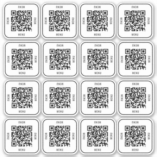 Autocollant de code QR de table de café | Scan de  (Devant)