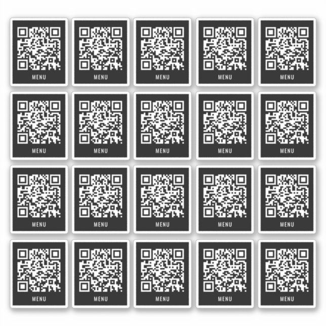 Autocollant de code QR de table de café | Scan de  (Devant)