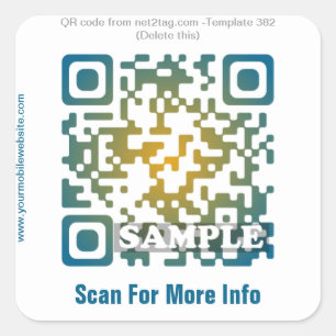 Autocollant de code QR personnalisé (modèle de cod