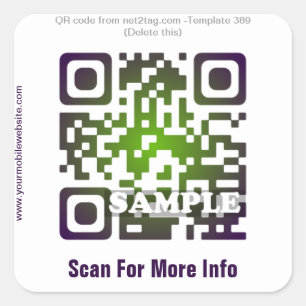 Autocollant de code QR personnalisé (modèle de cod