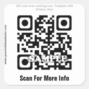 Autocollant de code QR personnalisé (modèle de cod
