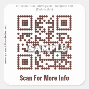 Autocollant de code QR personnalisé (modèle de cod
