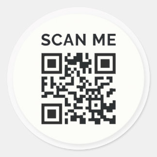 Autocollant de code QR « scannez-moi » minimal