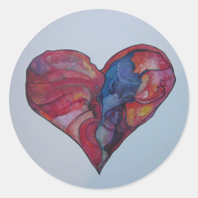 Autocollant de coeur (Devant)